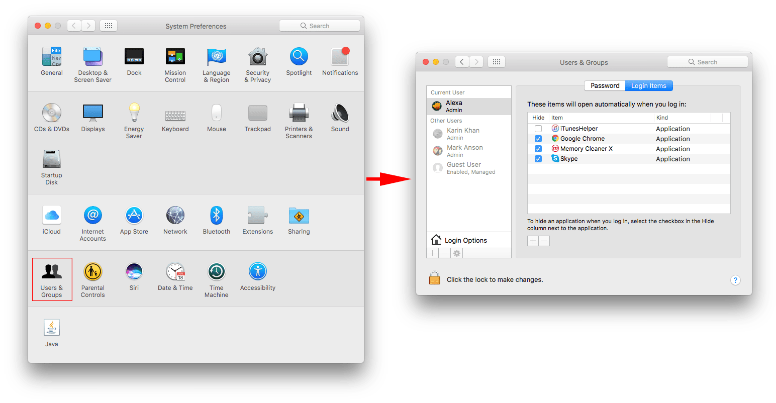 Bootup app preferences on mac windows 10